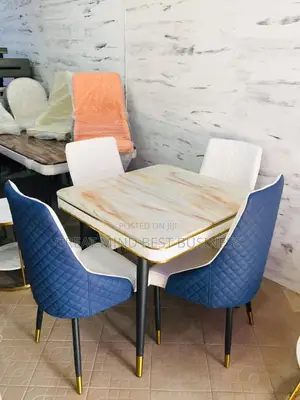 Marble Top Dining Table and Chairs