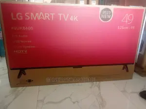 (49uk6400)-Lg 49 Inches Smart TV With Stand+Remote+Usb,Hdmi