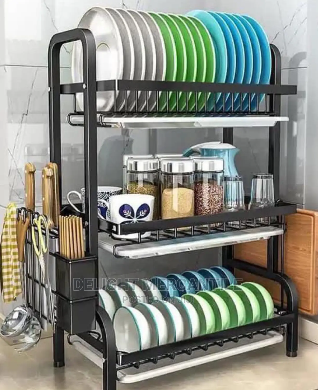 Dish Plate Rack With Drainer