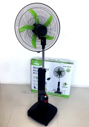 18" Solar Rechargeable Standing Fan