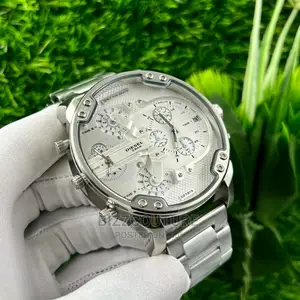 Original DIESEL Silver Steel Watch Available in Store