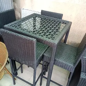 Tovic Outdoor Basket Long Chairs With Long Tables