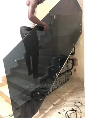 Grey Staircase Glass