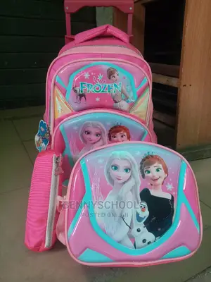 Set of 3 Medium Frozen Kids Children's Trolley School Bag