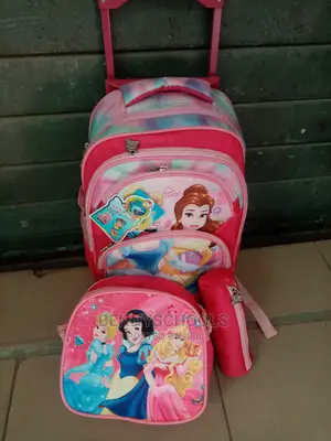 Set of 3 Princess Elsa Children's School Trolley School Bag