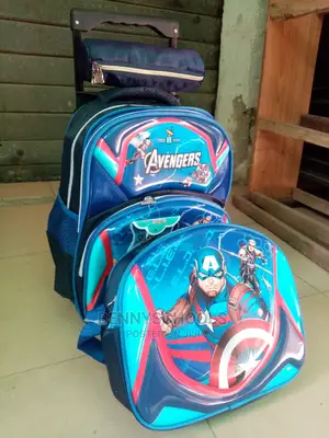 Set of 3 14 Inch Avengers Kids Children's Trolley School Bag