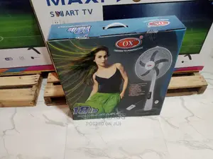 Long Lasting Ox 18 Inches Rechargeable Standing Fan - New