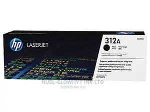 HP 312A Black Original Laserjet Toner Cartridge, CF380A
