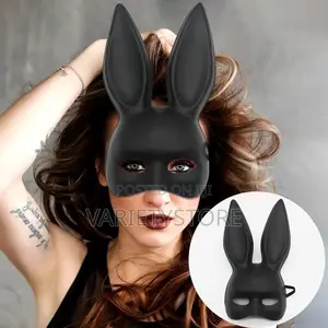 Women Halloween Sexy Half Face Rabbit Ears Bunny Mask