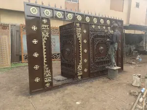 Standard Chocolate and Gold Rolling Gate for Sale