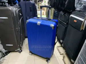 Medium Size Blue Quality Plastic Traveling Luggage