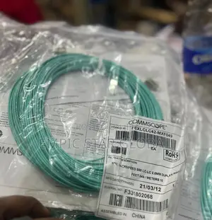 Commscope Fiber Optic Patch Cord, Om4, Lc/Upc Duplex 10m