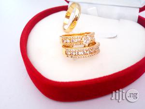 Exotic Princess Cut Gold Wedding Engagement Ring A1