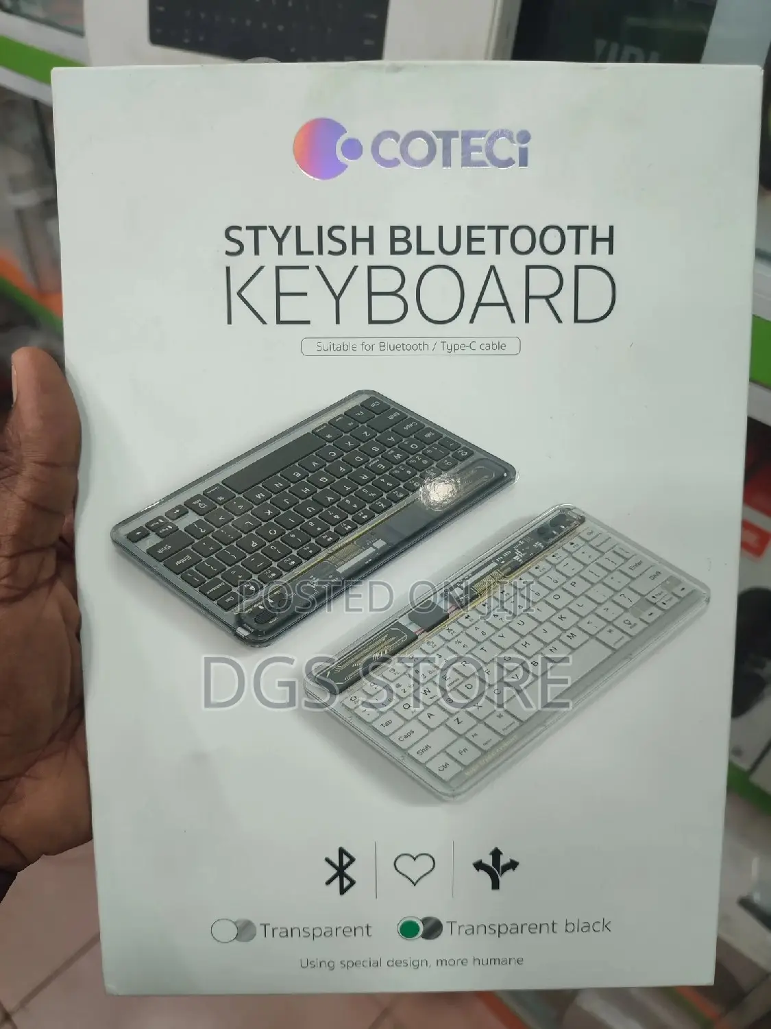 Coteci Stylish Bluetooth Keyboard/Type C Cable