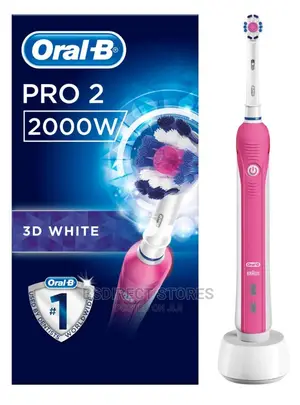 Oral-b 2000W 3D White Electric Rechargeable Toothbrush, Pink