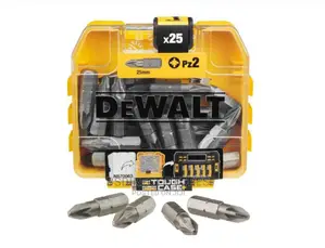 Dewalt DT71521 25mm PZ2 Standard Tic Tac Screwdriver 25 Bits