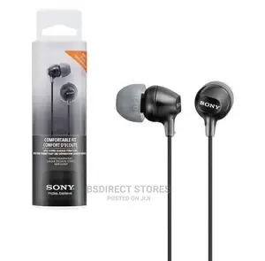Sony MDR-EX15LP BLACK Headphones in-Ear Earbuds, 1.2 M Wired