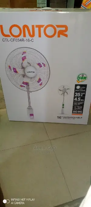 LONTOR 16 Inches Rechargeable Fan