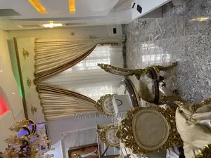 Top Turkish Curtain Design With Antic Gold Board