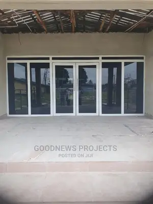 Aluminium Double Door With Sides Fixed