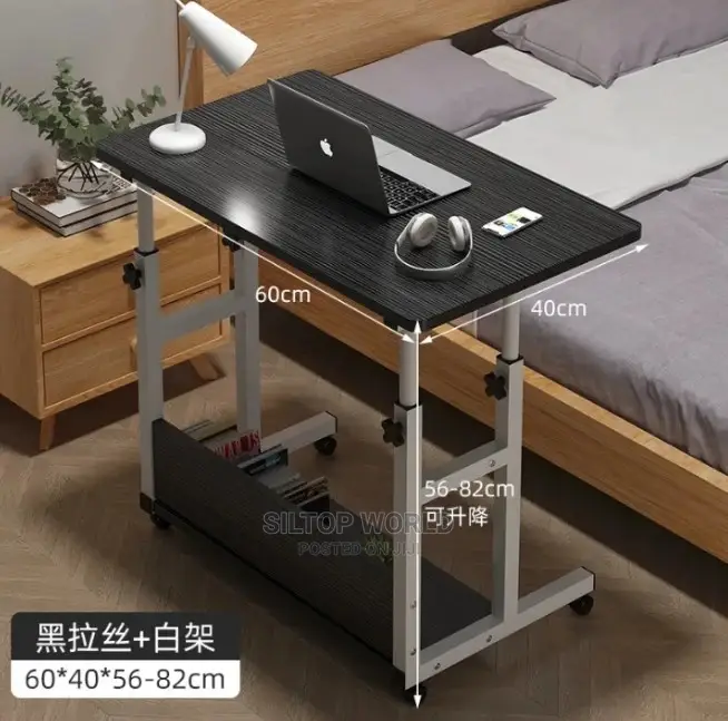 Movable/Adjustable Bedside Study Table With Wheels