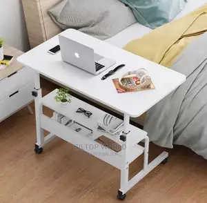Movable/Adjustable Bedside Study Table With Wheels
