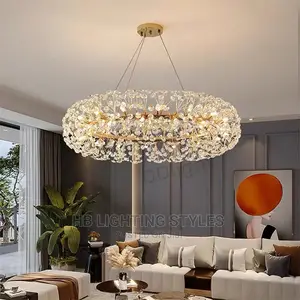 Modern LED Flower Crystal Ceiling Chandeliers