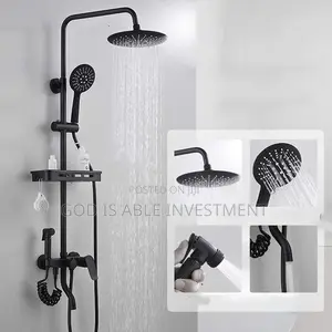 Black Luxury Standing Shower