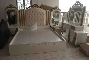 Executive Design Bed With Dressing Mirror and Drawers Full