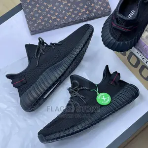 Original Adidas Yeezy Boost 350 V2 Static Black Sneakers