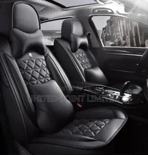 Leather Seat Cover Crest Black