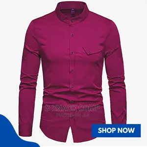 Summer Linen Button Casual Shirt - Red