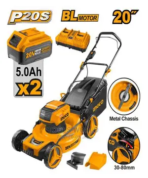INGCO Lithium-Ion Cordless Lawn Mower 40V 20" Inch Hand Push