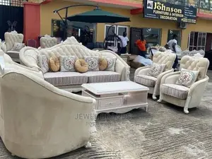 Luxury 7 Seater Living Room Leather Sofa Chair.