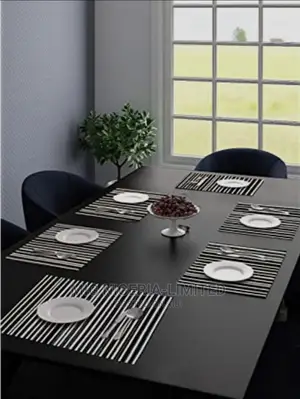Black and White Dining Table Mat Place Mat 30cmx45cm