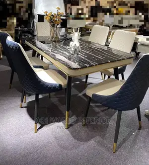 Quality Dining Table Set by 6 Black
