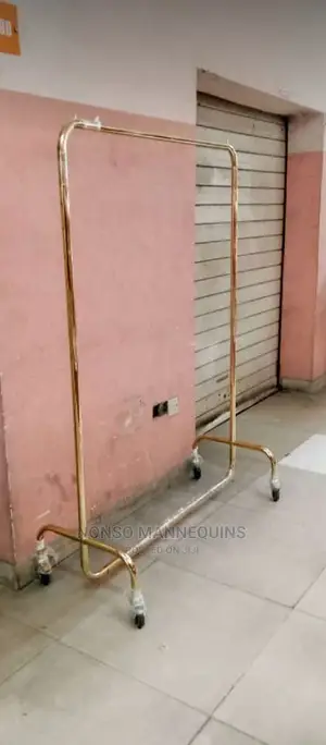 Single Gold Cloth Rack With Rollers