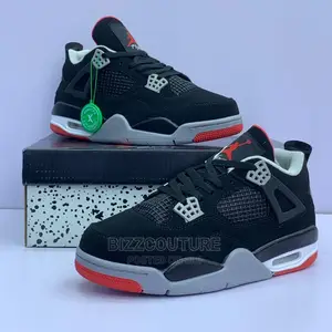 Original AIR JORDAN RETRO 4 BRED Sneakers Available in Store