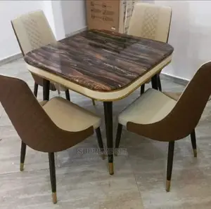 Marble Dining Table With Four Chairs.