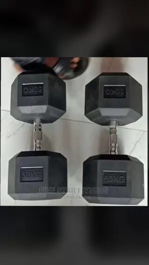 Pair of 50kg Hex Dumbbell {100kg Total}
