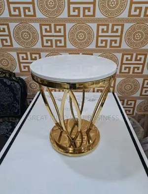 Gold Marble Top Sides Stool