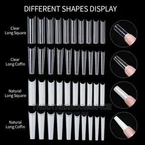 100pc Transparent Half Nail Tips