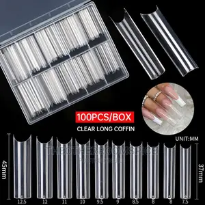 100pc Transparent Half Nail Tips