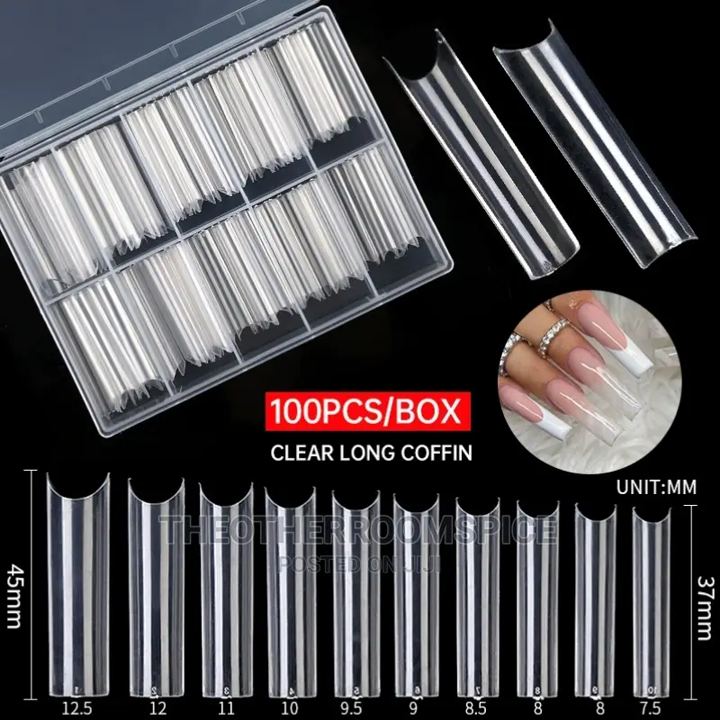 100pc Transparent Half Nail Tips