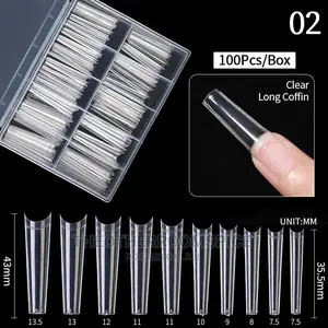 100pc Transparent Half Nail Tips