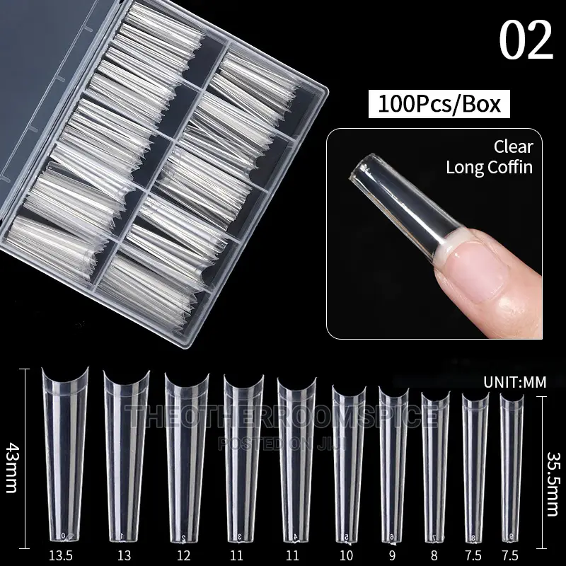 100pc Transparent Half Nail Tips
