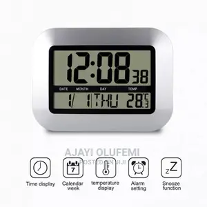Digital Wall Mount / Desktop Alarm Clock/Thermometer.