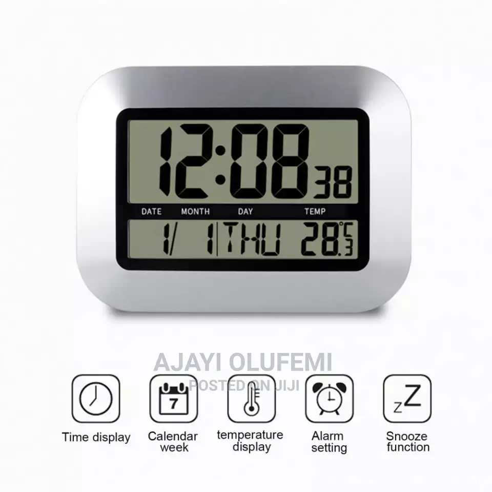 Digital Wall Mount / Desktop Alarm Clock/Thermometer.