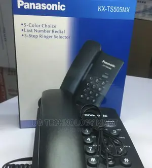 Panasonic Desk Intercom Phone Kx-ts505mx - Black