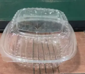 Transparent Burger Plastic Plate -50